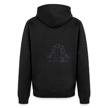 Normal Distribution Statistician Data Scientist - Unisex Premium Bio Zip Hoodie - Schwarz - Hinten - Nico (187cm)