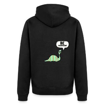 Normal Distribution Statistician Data Scientist - Unisex Premium Bio Zip Hoodie - Schwarz - Hinten - Nico (187cm)
