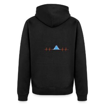Normal Distribution Statistician Data Scientist - Unisex Premium Bio Zip Hoodie - Schwarz - Hinten - Nico (187cm)