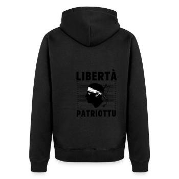 Corse Corsu Corsse 2B Tête De Maure Corse - Veste à capuche bio Premium Unisexe - noir - Dos - Nico (187cm)