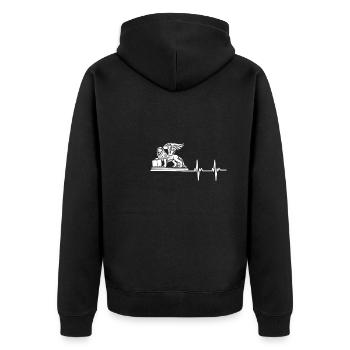 Venice Gondola Italy Venecia - Unisex Premium Organic Zip Hoodie - black - Back - Nico (187cm)