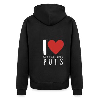 Négociation d'options Cash Secured Puts Future Forex - Veste à capuche bio Premium Unisexe - noir - Dos - Nico (187cm)