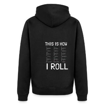 Options Trading Cash Secured Puts Future Forex - Unisex Premium Bio Zip Hoodie - Schwarz - Hinten - Nico (187cm)