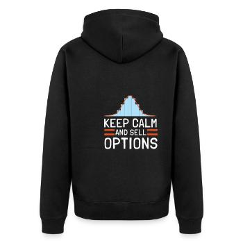 Négociation d'options Cash Secured Puts Future Forex - Veste à capuche bio Premium Unisexe - noir - Dos - Nico (187cm)