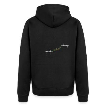 Négociation d'options Cash Secured Puts Future Forex - Veste à capuche bio Premium Unisexe - noir - Dos - Nico (187cm)