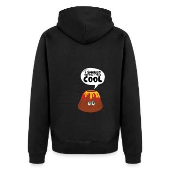 Volcanologists Geologist Magma Volcano - Unisex Premium Bio Zip Hoodie - Schwarz - Hinten - Nico (187cm)