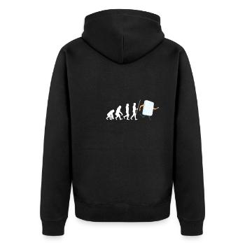 Best Salesman Bed Mattress Doctor - Unisex Premium Bio Zip Hoodie - Schwarz - Hinten - Nico (187cm)