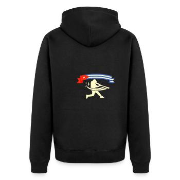 Latino Cuban Cuba Baseball - Unisex Premium Bio Zip Hoodie - Schwarz - Hinten - Nico (187cm)
