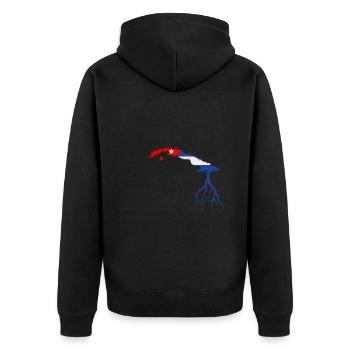 Latino Cuban Cuba Baseball - Unisex Premium Bio Zip Hoodie - Schwarz - Hinten - Nico (187cm)