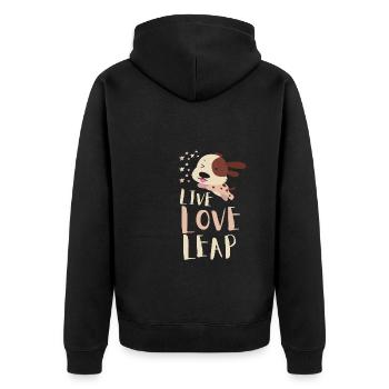 Dock Diving Canine Water Sport Dog Dock Jumping - Unisex Premium Bio Zip Hoodie - Schwarz - Hinten - Nico (187cm)
