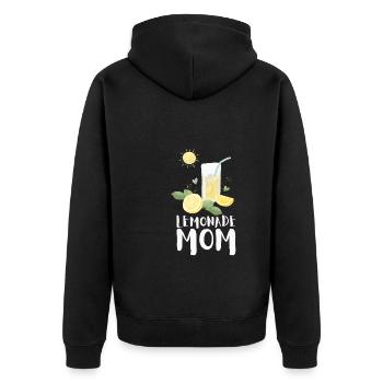 Sell Lemonade Stand Boss Juice Business Lemon - Unisex Premium Bio Zip Hoodie - Schwarz - Hinten - Nico (187cm)