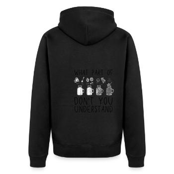 Sell Lemonade Stand Boss Juice Business Lemon - Unisex Premium Bio Zip Hoodie - Schwarz - Hinten - Nico (187cm)