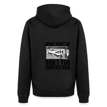 Lockpick Lockpicking Professional Locksmith - Unisex Premium Bio Zip Hoodie - Schwarz - Hinten - Nico (187cm)