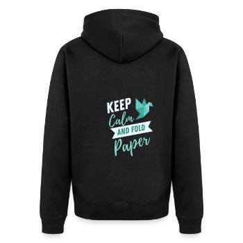 Artisanat de pliage de papier japonais Origami Master - Veste à capuche bio Premium Unisexe - noir - Dos - Nico (187cm)