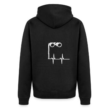 Tenor Singer Choir Vocalist Theatre Student, Opera - Unisex Premium Bio Zip Hoodie - Schwarz - Hinten - Nico (187cm)