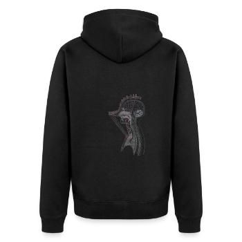 Tenor Singer Choir Vocalist Theatre Student, Opera - Unisex Premium Bio Zip Hoodie - Schwarz - Hinten - Nico (187cm)