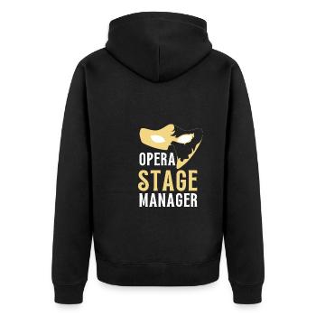 Tenor Singer Choir Vocalist Theatre Student, Opera - Unisex Premium Bio Zip Hoodie - Schwarz - Hinten - Nico (187cm)