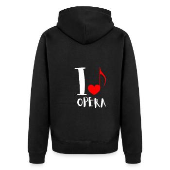 Tenor Singer Choir Vocalist Theatre Student, Opera - Unisex Premium Bio Zip Hoodie - Schwarz - Hinten - Nico (187cm)