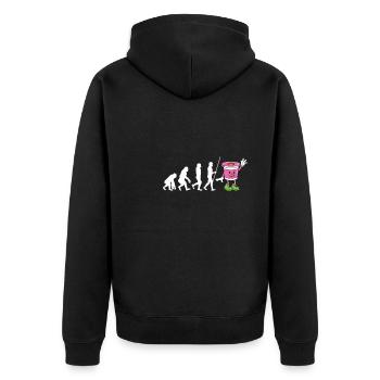 Probiotiques Produits laitiers, Yogourt glacé - Veste à capuche bio Premium Unisexe - noir - Dos - Nico (187cm)