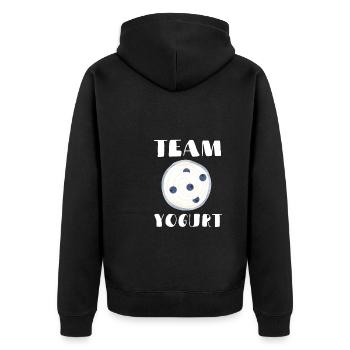 Probiotiques Produits laitiers, Yogourt glacé - Veste à capuche bio Premium Unisexe - noir - Dos - Nico (187cm)