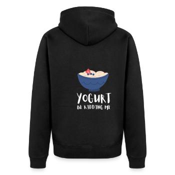 Probiotiques Produits laitiers, Yogourt glacé - Veste à capuche bio Premium Unisexe - noir - Dos - Nico (187cm)