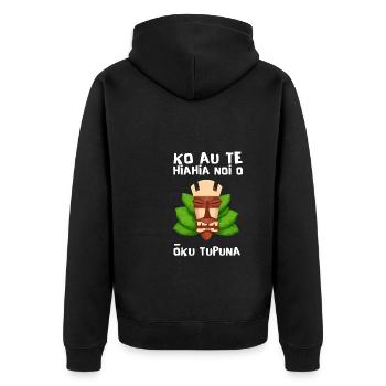 Maori Hei Tiki Tribal Tattoo Nouvelle-Zélande - Veste à capuche bio Premium Unisexe - noir - Dos - Nico (187cm)