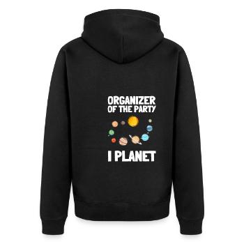 10 Years Old Science Birthday Kid 9 - Unisex Premium Bio Zip Hoodie - Schwarz - Hinten - Nico (187cm)