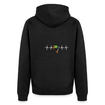 Agalychnis Callidryas Red Eyed Tree Frog - Unisex Premium Bio Zip Hoodie - Schwarz - Hinten - Nico (187cm)