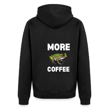 Agalychnis Callidryas Red Eyed Tree Frog - Unisex Premium Bio Zip Hoodie - Schwarz - Hinten - Nico (187cm)