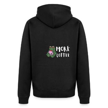 Agalychnis Callidryas Red Eyed Tree Frog - Unisex Premium Bio Zip Hoodie - Schwarz - Hinten - Nico (187cm)
