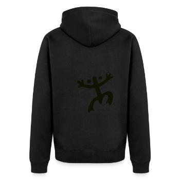 Agalychnis Callidryas Red Eyed Tree Frog - Unisex Premium Bio Zip Hoodie - Schwarz - Hinten - Nico (187cm)