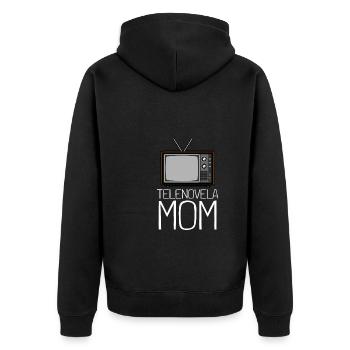 Telenovela Columbianas, Hispanic Shows, And Soap - Unisex Premium Bio Zip Hoodie - Schwarz - Hinten - Nico (187cm)