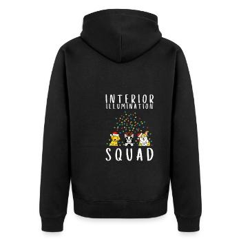 Christmas Light Decorator Exterior Illumination - Unisex Premium Organic Zip Hoodie - black - Back - Nico (187cm)
