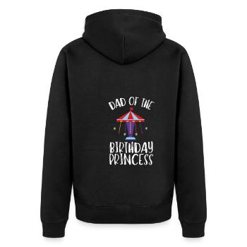 Carnival Party Birthday Girl Cumpleaños Carousel - Unisex Premium Organic Zip Hoodie - black - Back - Nico (187cm)