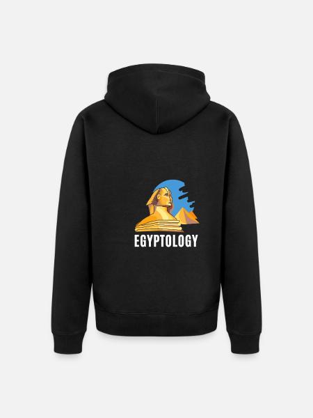 Hieroglyphics Egyptologist, Ancient Egyptian - Unisex Premium Organic Zip Hoodie - black