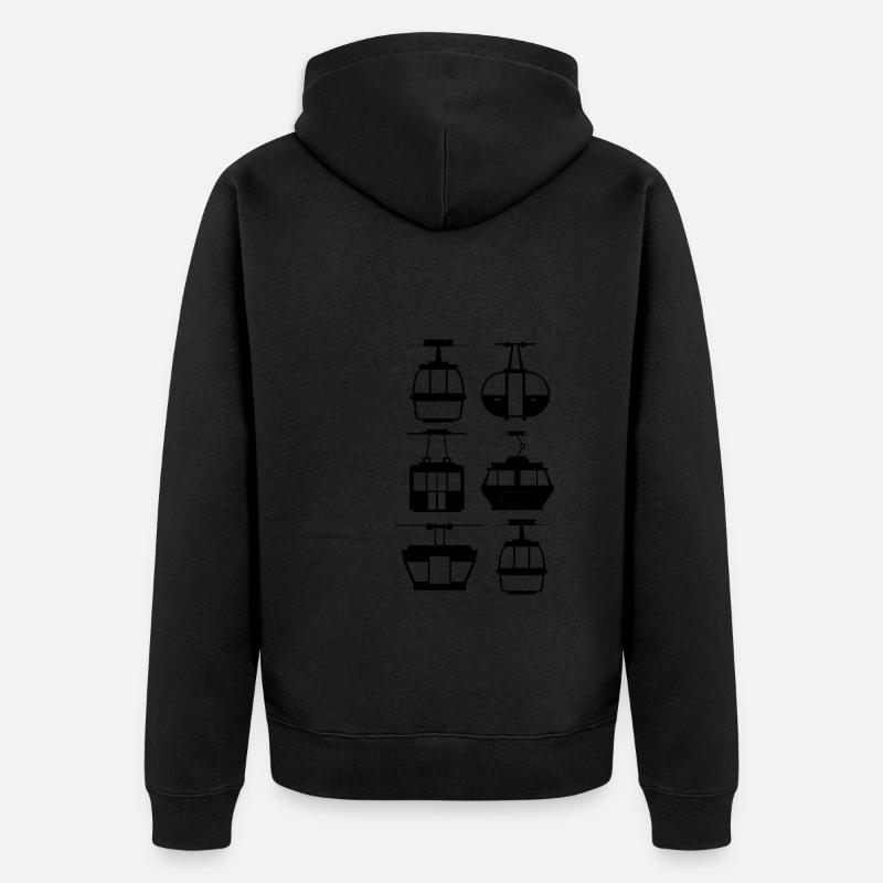 Téléphérique Téléphérique Télécabine - Veste à capuche bio Premium Unisexe - noir