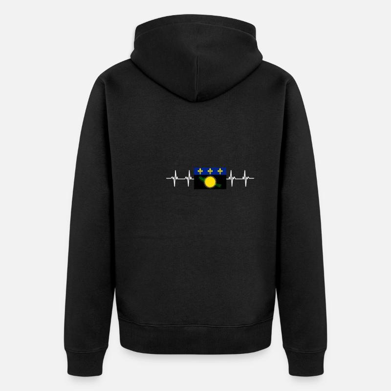 France Guadeloupe - Veste à capuche bio Premium Unisexe - noir