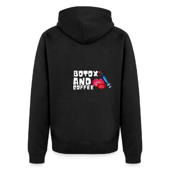 Botox Plastic Surgery And Aesthetic Nurse Injector - Unisex Premium Organic Zip Hoodie - black - Back - Nico (187cm)