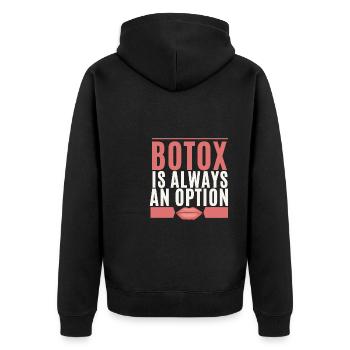 Botox Plastic Surgery And Aesthetic Nurse Injector - Unisex Premium Organic Zip Hoodie - black - Back - Nico (187cm)