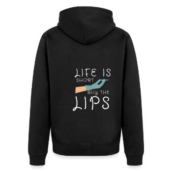 Botox Plastic Surgery And Aesthetic Nurse Injector - Unisex Premium Organic Zip Hoodie - black - Back - Nico (187cm)
