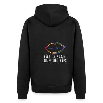 Botox Plastic Surgery And Aesthetic Nurse Injector - Unisex Premium Organic Zip Hoodie - black - Back - Nico (187cm)