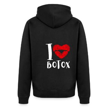 Botox Plastic Surgery And Aesthetic Nurse Injector - Unisex Premium Organic Zip Hoodie - black - Back - Nico (187cm)
