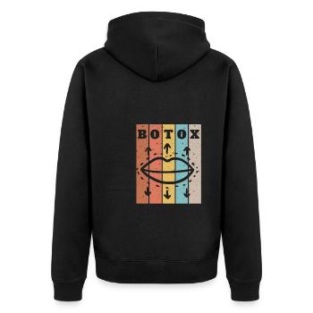 Botox Plastic Surgery And Aesthetic Nurse Injector - Unisex Premium Organic Zip Hoodie - black - Back - Nico (187cm)