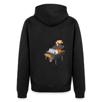 Licence de synchronisation Musique Baby Grand Piano - Veste à capuche bio Premium Unisexe - noir - Dos - Nico (187cm)