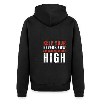 Sync Licensing Music Producer - Unisex Premium Organic Zip Hoodie - black - Back - Nico (187cm)
