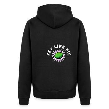 Key Lime Pie Lemon Tart Dessert - Unisex Premium Organic Zip Hoodie - black - Back - Nico (187cm)