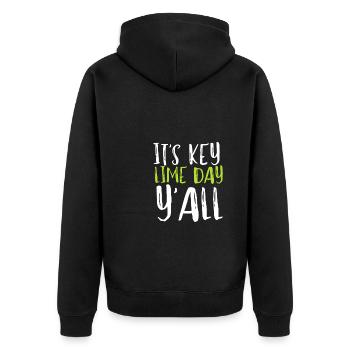 Key Lime Pie Lemon Tart Dessert - Unisex Premium Organic Zip Hoodie - black - Back - Nico (187cm)