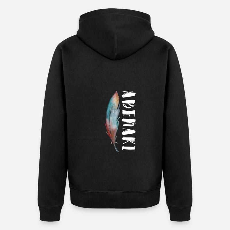 Amérindien Abénakis - Veste à capuche bio Premium Unisexe - noir
