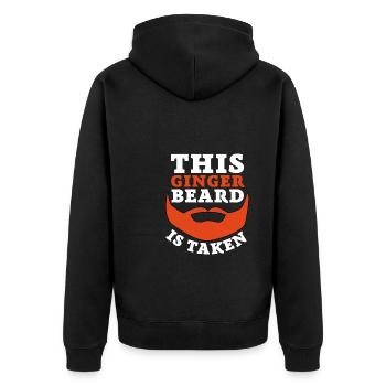 This Beard Is Taken - Bearded Man Valentines Day - Unisex Premium Organic Zip Hoodie - black - Back - Nico (187cm)