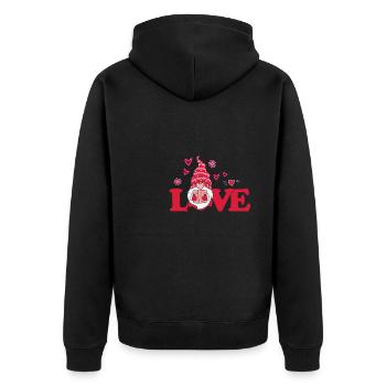 This Beard Is Taken - Bearded Man Valentines Day - Unisex Premium Organic Zip Hoodie - black - Back - Nico (187cm)